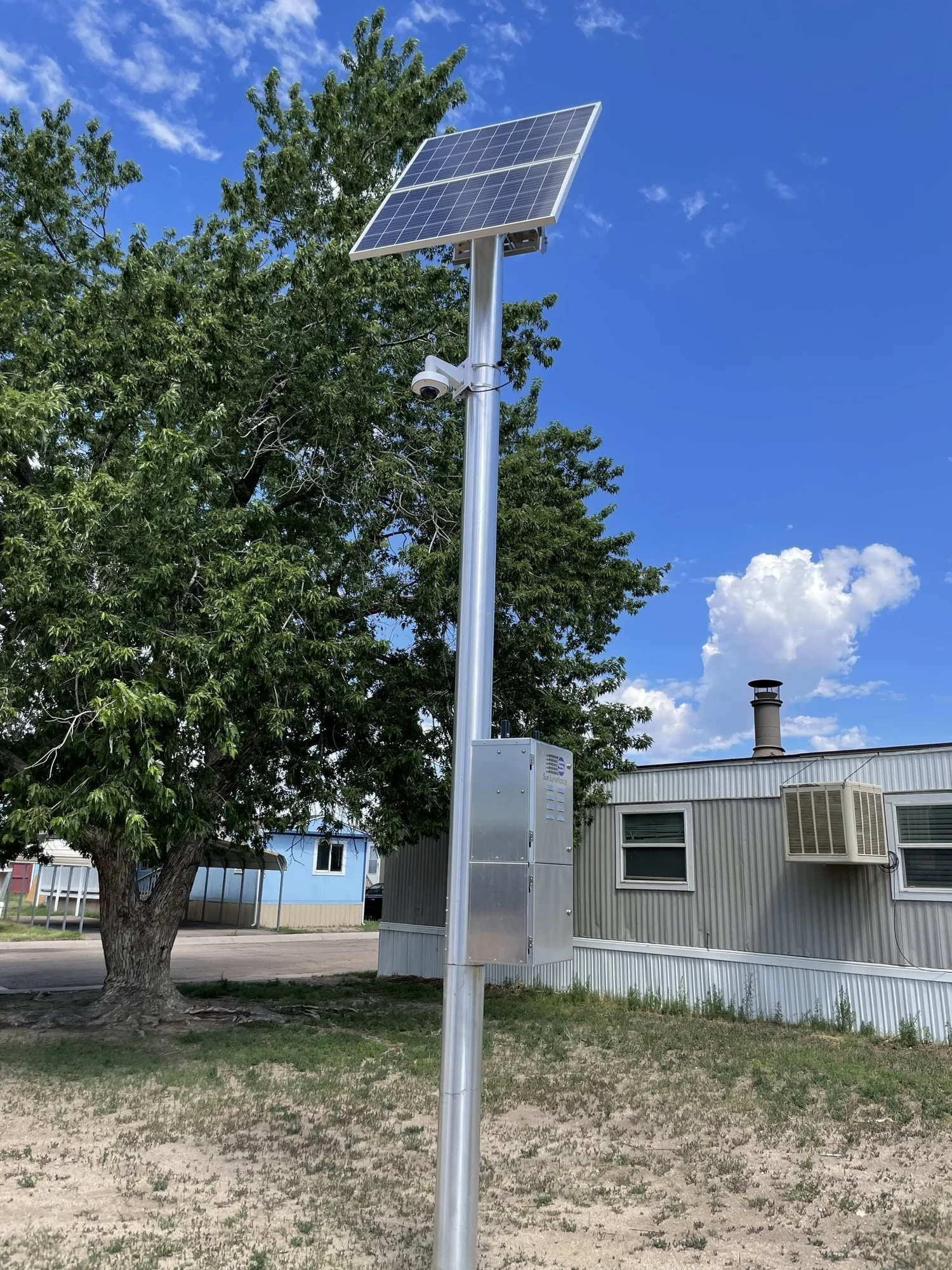 Self-powered surveillance pole, online